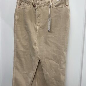 Judy Blue Tan Midi Skirt